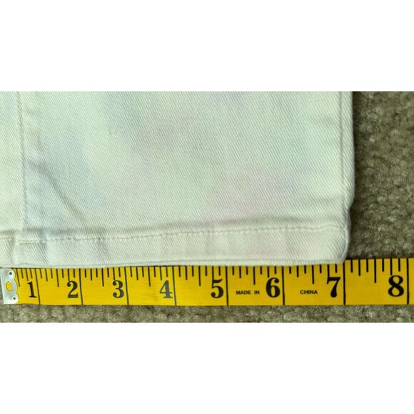 Time and Tru Straight High Rise White Denim Tie Dye Pants Pastel 6 NWT NEW - Picture 8 of 11